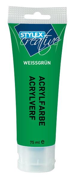 Acrylfarbe, 75 ml, Weißgrün