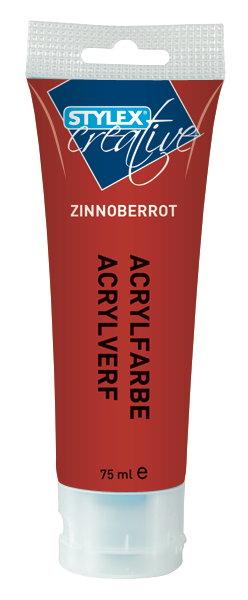 Acrylfarbe, 75 ml, Zinnoberrot
