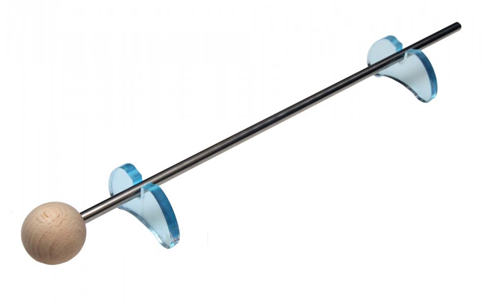 Malstock/Malerbrücke (Aluminiumstab 40 cm, Holzkugel 3,5 cm, 2 Kunststoffklemmen)