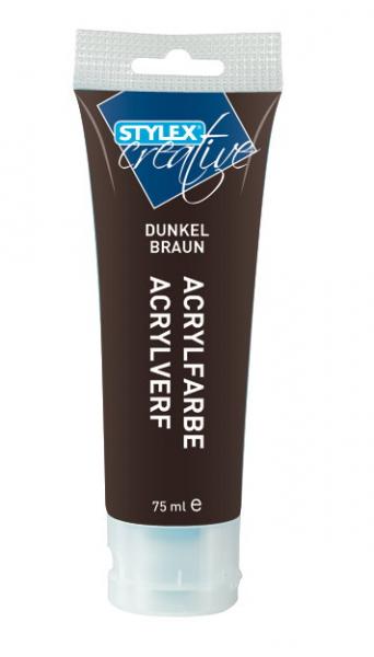 Acrylfarbe, 75 ml, Dunkelbraun